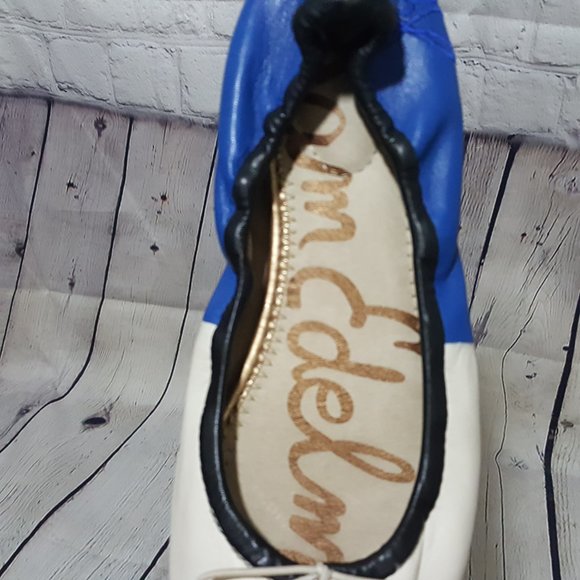 Sam Edelman FAIRLEIGH Blue Cap Toe Ballet flats 6 - Picture 3 of 7